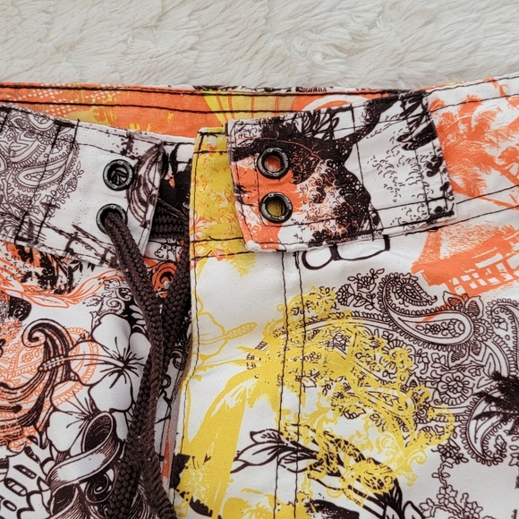 🩳 OP Surfer Shorts  Mens Orange / Yellow - Picture 2 of 10
